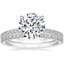 Platinum Petite Demi Diamond Ring (1/5 ct. tw.) with Luxe Sia Diamond Ring (1/5 ct. tw.)