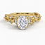 Yellow Gold Moissanite Secret Garden Diamond Ring (1/2 ct. tw.)