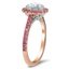 Bezel Diamond and Pink Sapphire Halo Ring, smallview