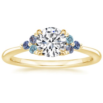 Blue Gemstone Engagement Ring