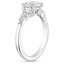 Platinum Rosette Diamond Ring, smallside view