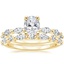 18K Yellow Gold Joelle Diamond Ring (1/3 ct. tw.) with Versailles Diamond Ring (3/8 ct. tw.)