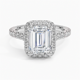 Luxe French Pavé Halo Ring