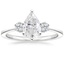 Moissanite Tallula Three Stone Diamond Ring in Platinum