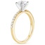18K Yellow Gold Petite Shared Prong Diamond Ring (1/4 ct. tw.), smallside view