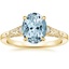 Yellow Gold Aquamarine Valentina Diamond Ring