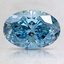 1.50 Ct. Fancy Vivid Blue Oval Lab Created Diamond