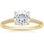 18KY Moissanite Lissome Diamond Ring (1/10 ct. tw.), smalltop view