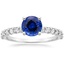 Sapphire Shared Prong Diamond Ring (3/8 ct. tw.) in 18K White Gold
