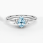 Aquamarine Selene Diamond Ring (1/10 ct. tw.) in Platinum