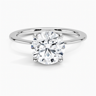 Diamond Accented Prong Solitaire Setting