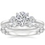 18K White Gold Perfect Fit Three Stone Diamond Ring with Luxe Versailles Diamond Ring (1/2 ct. tw.)