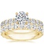 18K Yellow Gold Luxe Ellora Diamond Ring with French Pavé Eternity Diamond Ring (2 ct. tw.)