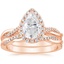 14KR Moissanite Petite Twisted Vine Halo Diamond Bridal Set (1/3 ct. tw.), smalltop view