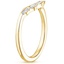 18K Yellow Gold Staccato Baguette Diamond Contour Ring, smallside view
