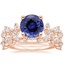 14KR Sapphire Reflection Diamond Bridal Set, smalltop view