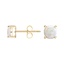 14K Yellow Gold Solitaire Opal Stud Earrings, smalladditional view 1