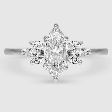 Marquise Cluster Diamond Engagement Ring | Stella | Brilliant Earth