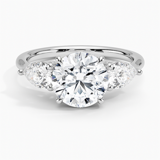 Luxe Opera Three Stone Diamond Ring - Brilliant Earth