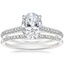 18K White Gold Amelia Diamond Ring (1/3 ct. tw.) with Whisper Diamond Ring (1/10 ct. tw.)