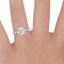 18K White Gold Simply Tacori Delicate Drape Diamond Ring, smallzoomed in top view on a hand