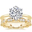 18K Yellow Gold Six-Prong Petite Comfort Fit Ring with Luxe Tiara Eternity Diamond Ring (1/2 ct. tw.)