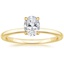 18K Yellow Gold Vita Diamond Ring, smalltop view