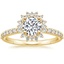 18K Yellow Gold Twilight Diamond Ring, smalltop view