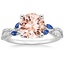 18KW Morganite Luxe Willow Sapphire and Diamond Ring (1/8 ct. tw.), smalltop view