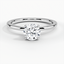 18K White Gold Secret Halo Diamond Ring, smalltop view