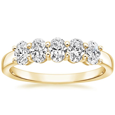 5 stone diamond ring yellow gold