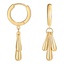 14K Yellow Gold Vermeil Silhouette Hoop Earrings, smalladditional view 1