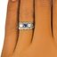 The Alida Ring, smallzoomed in top view on a hand