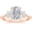 Rose Gold Moissanite Stella Diamond Ring