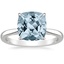 Aquamarine Dawn Diamond Ring in 18K White Gold