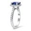 Horizontal Fancy Halo Sapphire and Diamond Ring, smallview