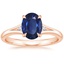 Rose Gold Sapphire Lena Diamond Ring