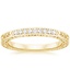 Yellow Gold Delicate Antique Scroll Diamond Ring (1/15 ct. tw.)