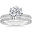 18K White Gold Luxe Elodie Diamond Ring (1/4 ct. tw.) with Petite Shared Prong Eternity Diamond Ring (1/2 ct. tw.)