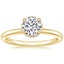 18K Yellow Gold Double Hidden Halo Diamond Ring (1/6 ct. tw.), smalltop view