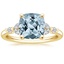 18KY Aquamarine Verbena Diamond Ring, smalltop view
