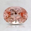 8x6mm Peach Oval Lab Created Sapphire
