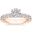 14K Rose Gold Luxe Ellora Diamond Ring, smalltop view