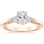 18K Rose Gold Simply Tacori Three Stone Diamond Ring (1/3 ct. tw.), smalltop view