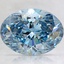 3.56 Ct. Fancy Vivid Blue Oval Lab Created Diamond