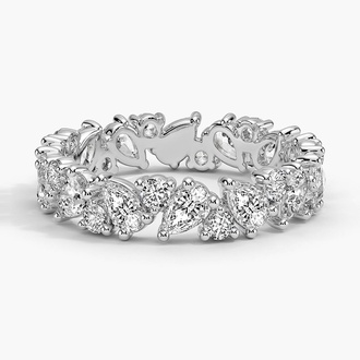 Grand Olivetta Eternity Lab Diamond Ring in 18K White Gold