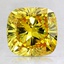2.47 Ct. Fancy Vivid Orangy Yellow Cushion Lab Created Diamond