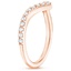 14K Rose Gold Elongated Luxe Flair Rose Cut Diamond Ring, smallside view