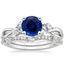 PT Sapphire Willow Diamond Ring (1/8 ct. tw.) with Luxe Willow Diamond Wedding Ring (1/5 ct. tw.), smalltop view