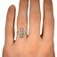 The Brye Ring, smallzoomed in top view on a hand